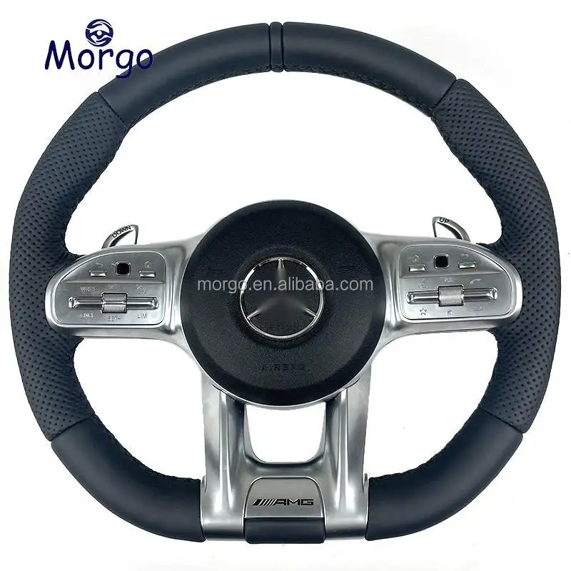 Volante AMG de cuero Original para Mercedes Benz, volante AMG W205 C63 W213 E63 G63 GLS63S GLA45 A45