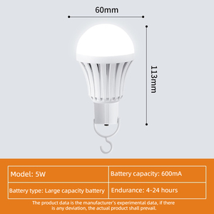 Factory Price Energy Saving Lamellar E27/<strong>B22</strong> <strong>15W</strong> 20W Rechargeable <strong>LED</strong> Emergency Light Bulbs - Product Image 2
