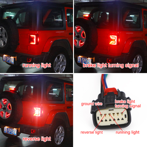 High Quality Tail Lamp Bat Design <strong>Led</strong> Reverse Brake Tail Lights Waterproof European and <strong>U</strong>.<strong>S</strong> Version for Jeep Jl Tail Light - Product Image 4