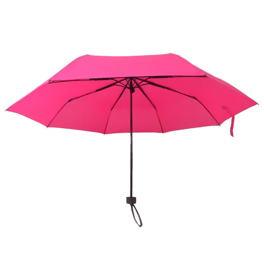 Manuelles Öffnen und Schließen 21 Zoll 3-fach Regenschirm Werbe kleiner Regenschirm 3-fach Regenschirm