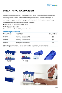 Alat latihan rehabilitasi, alat latihan pernapasan/3 bola Spirometer alat latihan rehabilitasi meningkatkan fungsi paru pelatih pernapasan - Product Image 6
