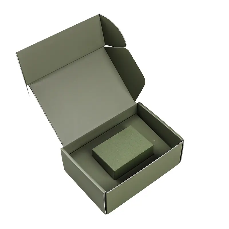 Scatole di spedizione verdi scatole regalo di cartone con coperchi per il confezionamento presenta scatole postali per il confezionamento di piccole imprese