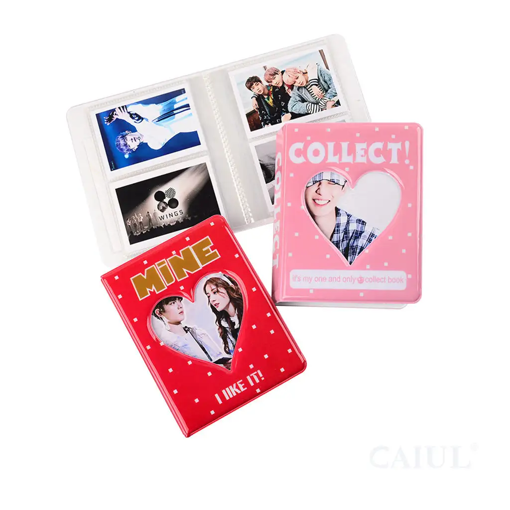 64 Pocket Custom pattern Kpop photobard Holder Book PVC Waterproof Love Hollow album fotografico per Fujifilm instax Mini 11 Film