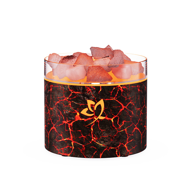 Salt stone aromatherapy diffuser-crackled black c03