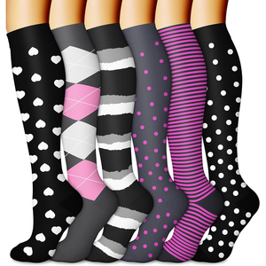 Ecommerce Best Selling Easy To Put On Compression <strong>Socks</strong> Instock Fast Delivery 15-20 mmHg Various Funny Colors Compression <strong>Socks</strong> - Product Image 3