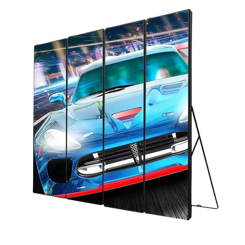 p2.5 poster stands led mirror screen indoor digital led poster street light poster screen led display on the pole