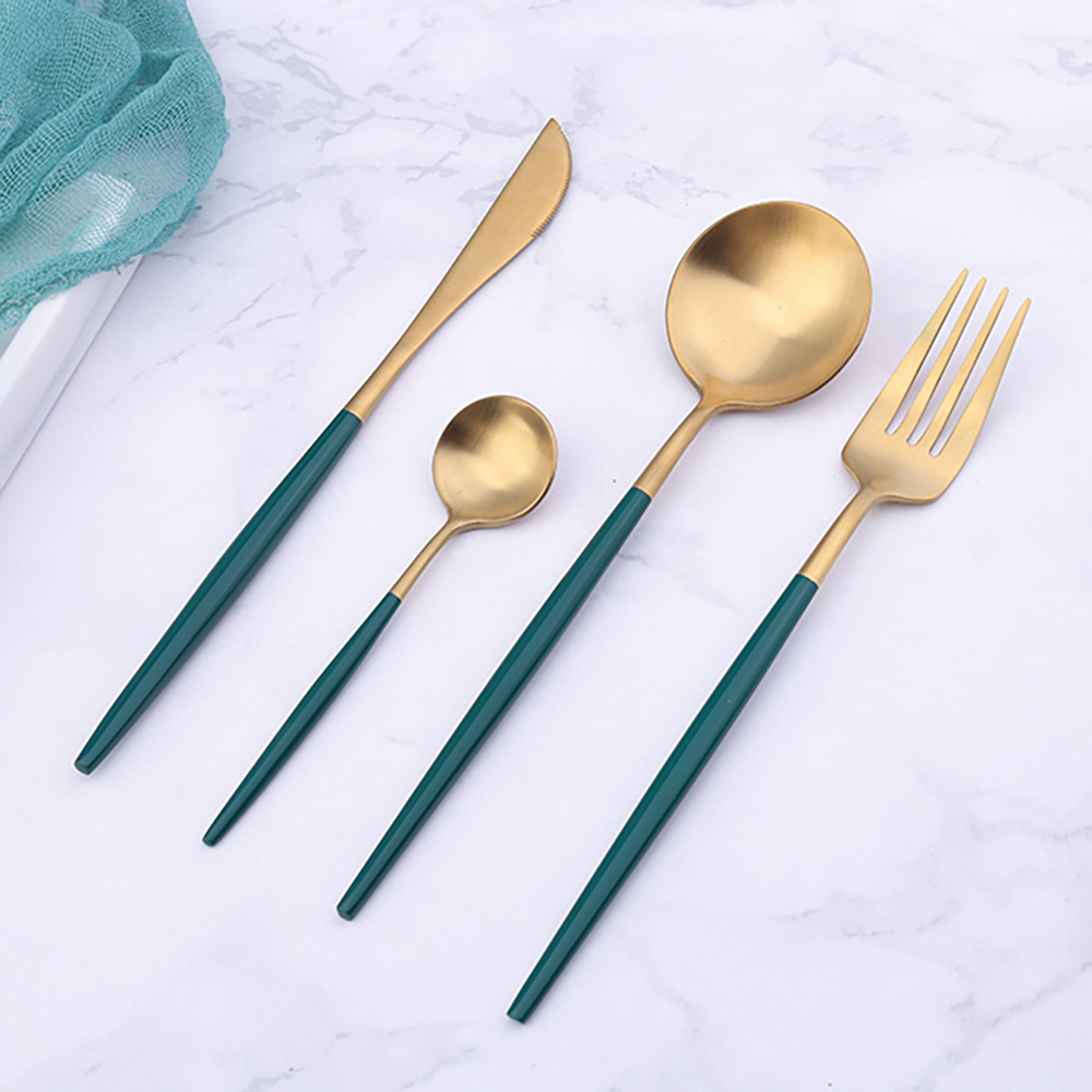 Gold+green handle