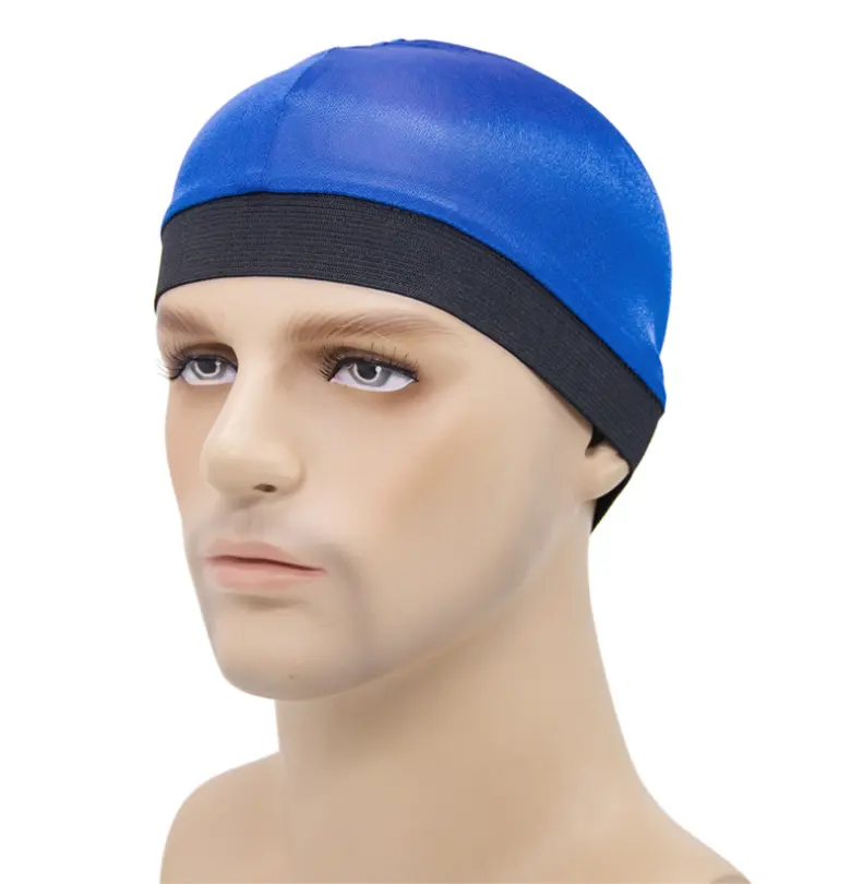 Satin Wave Cap Silky Bandana Headwear Durags Muslim Hats Dome Wave Cap