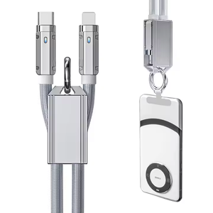 สายไนลอน2ใน1, สายชาร์จเร็วสาย USB C TO Type-C ใช้ได้กับ iPhone 16 15 14 Pro Samsung-สำหรับอุปกรณ์ iOS สายข้อมูล - Product Image 1