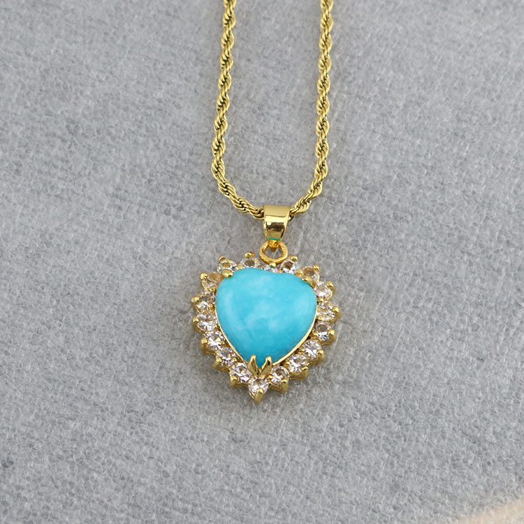 Coeur bleu-aigue-marine