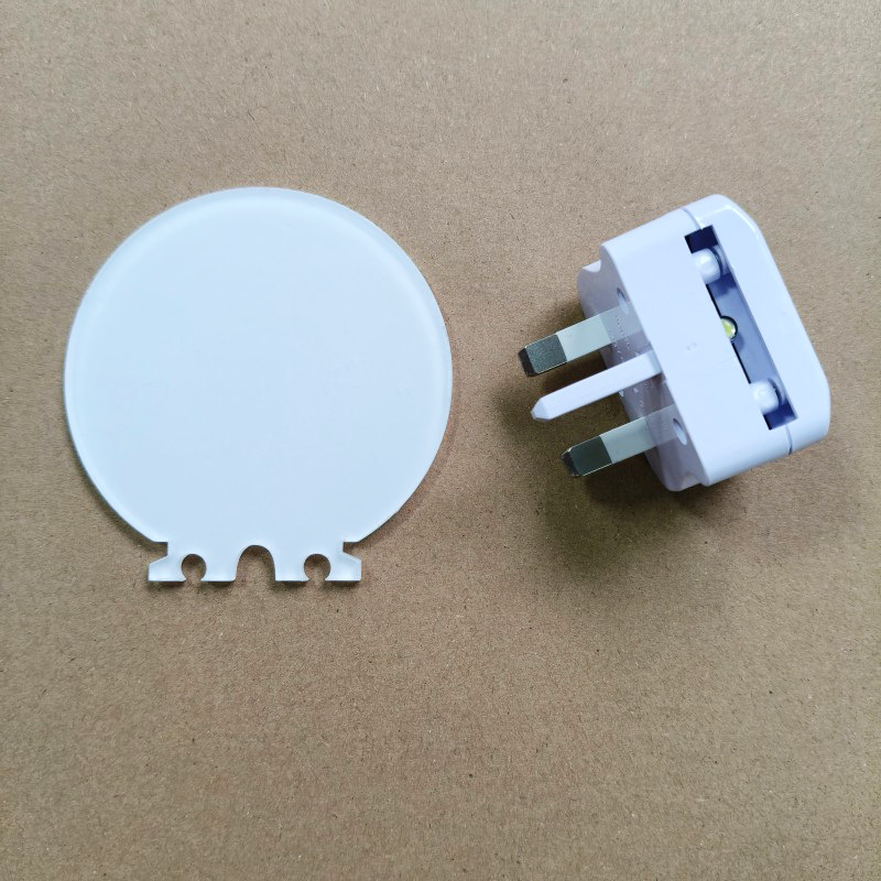 Round acrylic - 80x82.2x4mm -UK plug