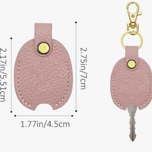 Vintage bagaj etiketi anahtarlık PU Litchi deri Charm çinko alaşım takı kolye seyahat aksesuarı - Product Image 2