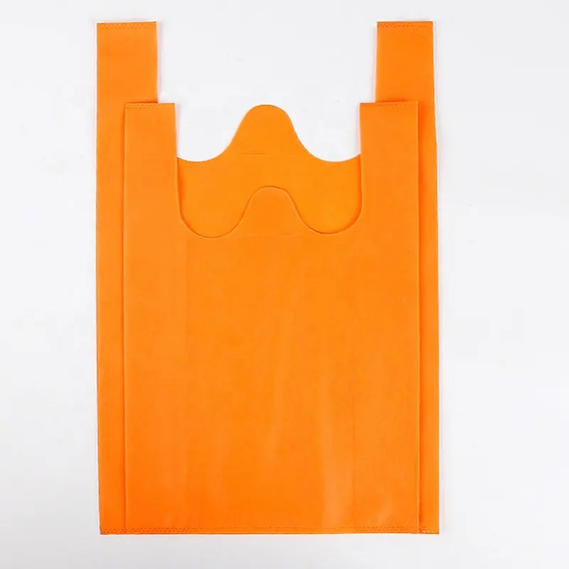 Kaus 90gsm kualitas tinggi tas non-tenun ramah lingkungan cetak warna-warni iklan kustom Logo lipat belanja Tote bahan PE