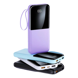 Portable Charger Powerbank QC22.5W 20000mah Quick Charging Digital Display PD20W Dual Cable for Mobile Phone <strong>Power</strong> <strong>Bank</strong> - Product Image 2