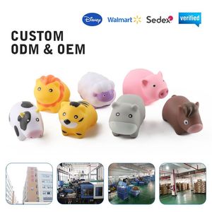 批发可定制图像儿童礼品套装陆地动物系列儿童玩具3至6年聚氯乙烯沐浴玩具动物