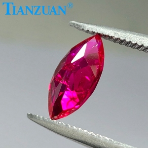 Labor gewachsene Ruby Marquise Form Natural Cut 5 # Synthetischer roter Rubin korund loser Edelstein mit Einschlüssen