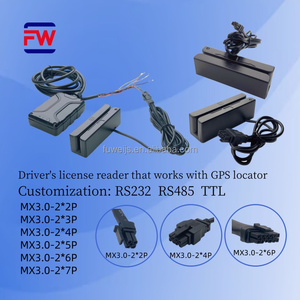 Mini lector de tarjetas de banda magnética RS232 MX3.0 2*4P Interfaz personalizable de datos programables - Product Image 2