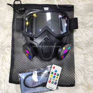 Erkekler için LED ışık gotik Cyber maske ile Cyberpunk kafatası maskesi, Techwear maskesi, cadılar bayramı Cosplay kostüm aksesuarı - Product Image 5