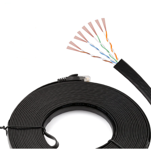Yüksek kaliteli düz CAT6 CAT7 CAT8 ağ yama kablosu ince 3m UTP FTP RJ45 lan kablosu - Product Image 1