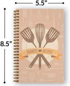 Regalo di cucina scrivere nella tua ricetta eco-friendly stampa raccoglitore a spirale taccuino ricetta perfetta con divisori e libro di schede - Product Image 5