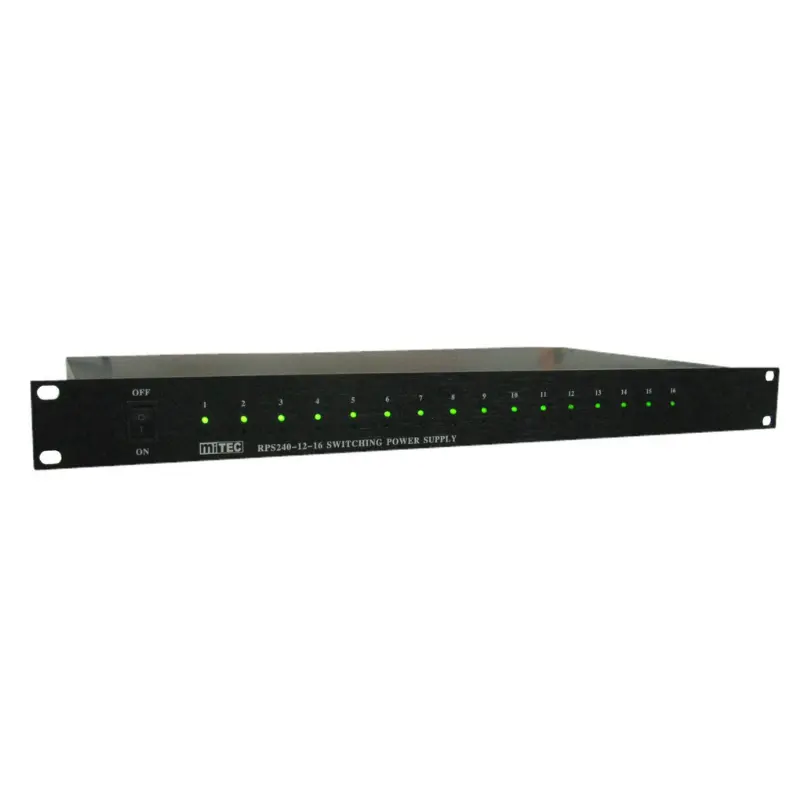 MiTEC 19 Zoll 1U Rack Mount Schalt netzteil DC 12V 120W 240W 8 Kanal 16 Kanal für CCTV-System mit Ladegerät