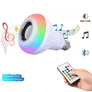 <strong>RGB</strong> Bulb With Remote Control <strong>Led</strong> Flickering Flame Bulb 12V Smart Light <strong>E</strong> 27 Mesh Speaker <strong>Led</strong> Bulb