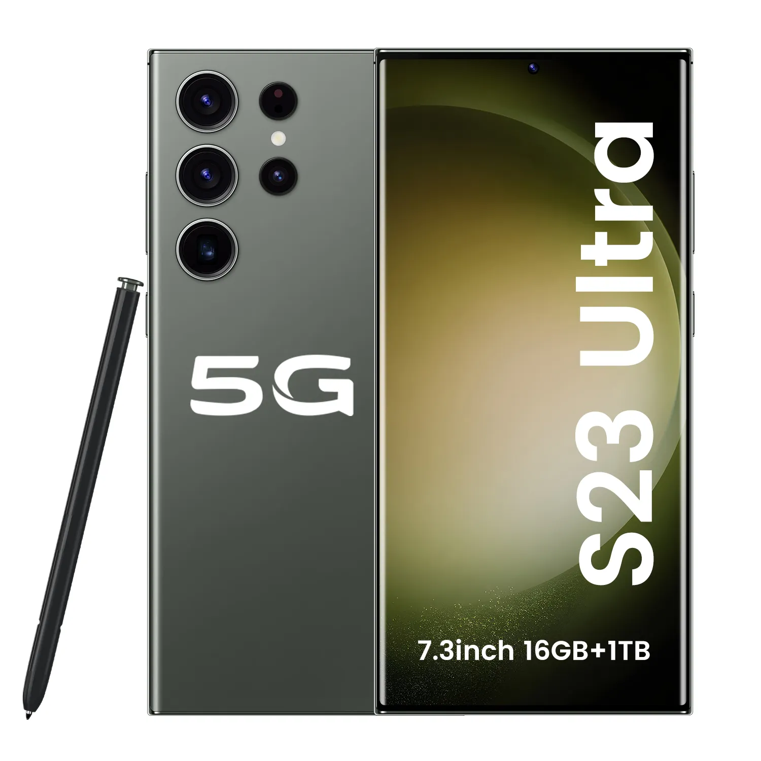 S23 ponsel Ultra 16GB + 1TB 5G 7.2 inci, ponsel cerdas Android 12 CIP 48MP 108MP dengan pena bawaan