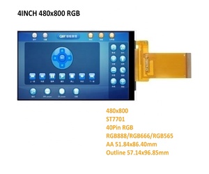 Display intelligente 4.0 "480x800 RGB LCD RGB888/RGB666/RGB565 ST7701 driver IC opzionale con scheda compatibile HDMI - Product Image 3