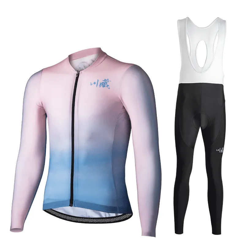 Novo Estilo de Alta Qualidade manga longa Ciclismo Desgaste atacado manga longa bibs Bicicleta Vestuário China Custom Cycling Jersey