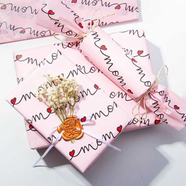 Papel de regalo con logotipo impreso personalizado Papel de seda para ropa para caja de regalo