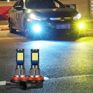 หลอดไฟตัดหมอกด้านหน้า2สีดำสว่างมาก12V สำหรับรถยนต์ไฟตัดหมอก LED 881 H11 H7 9006สีสองสี - Product Image 4
