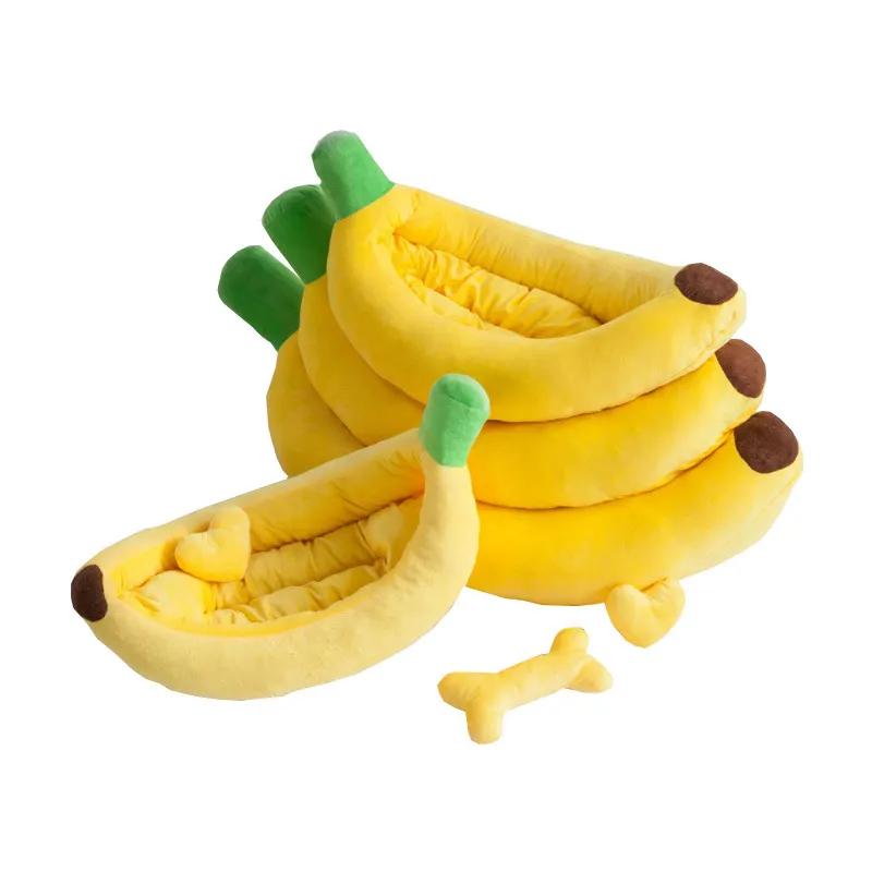 Manifattura di Alta Qualità Forma di Banana Piccoli Animali Da Compagnia Letto Fluffy Caldo Morbido Peluche Traspirante Banana Bed Letto per Gatti