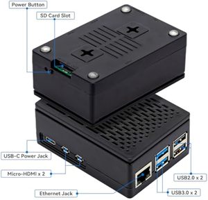 Estuche Aismartlink para Raspberry Pi 5 Pi 5 Estuche ABS con Pi 5 Active Cooler Negro - Product Image 2