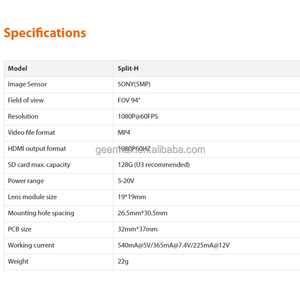 UAV Components 1080P 60FPS PWM Real Time Remote Control High-performance <strong>HD</strong> VTX <strong>FPV</strong> Racing Drone Camera for <strong>RunCam</strong> Split-H - Product Image 2