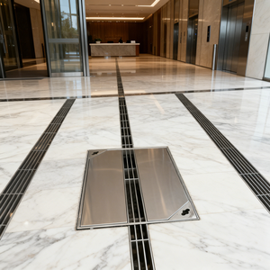 ฝาครอบระบายน้ำแบบเส้นตรงที่มองไม่เห็นตะแกรงระบายน้ำสแตนเลสทนทานใช้งานกับท่อระบายน้ำในอาคารและสำนักงาน - Product Image 5