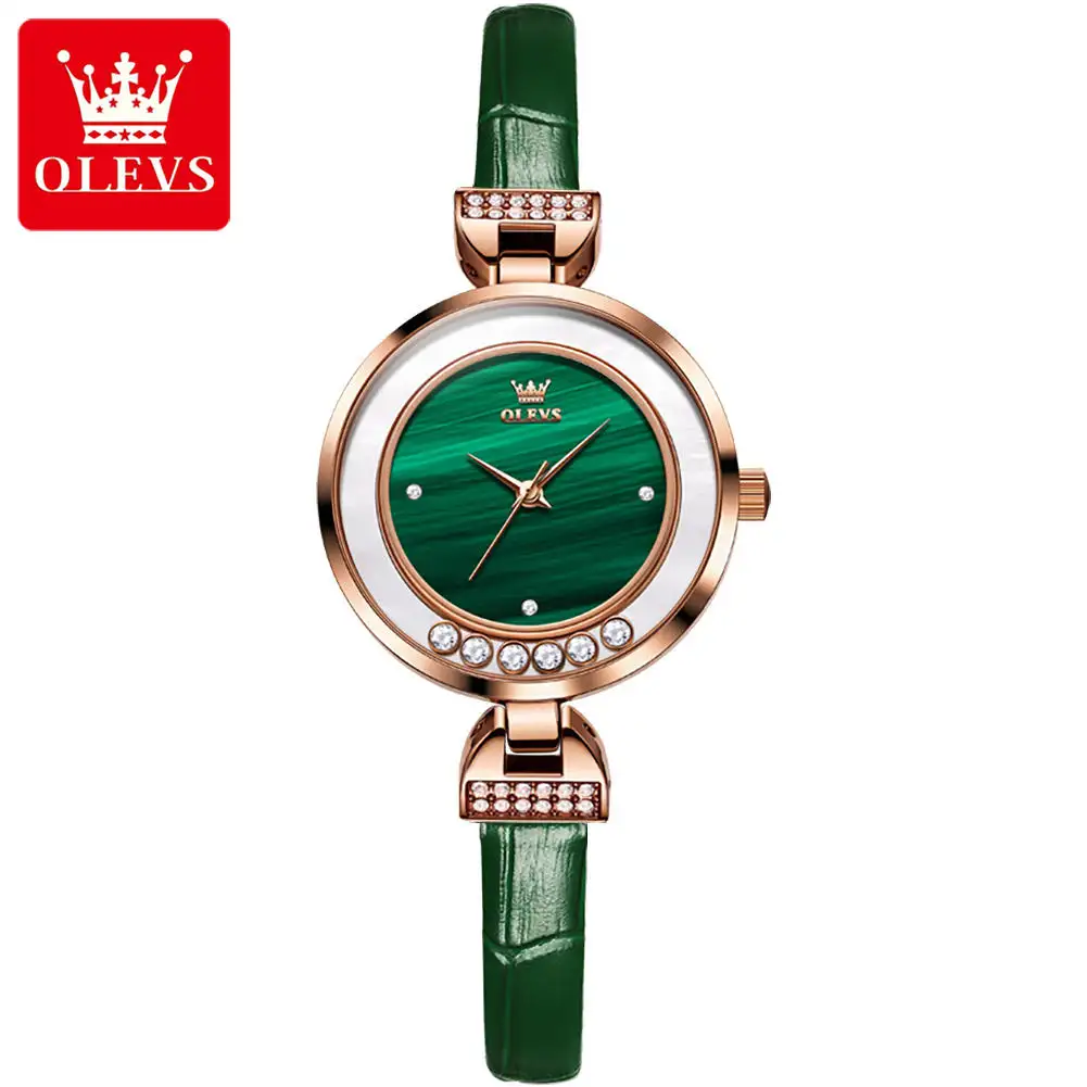 OLEVS-5540 Wholesale Customized Fashion Round Sports Quartz Watch Waterproof Diamond Luxury Women Watch
