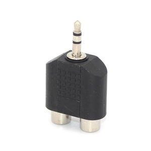 <strong>3.5mm</strong> 3 Pole Male <strong>Plug</strong> to 2 <strong>RCA</strong> Female Jack 3.5 Audio Stereo <strong>Connector</strong> Jack to Dual Lotus Converter Headset Black - Product Image 5