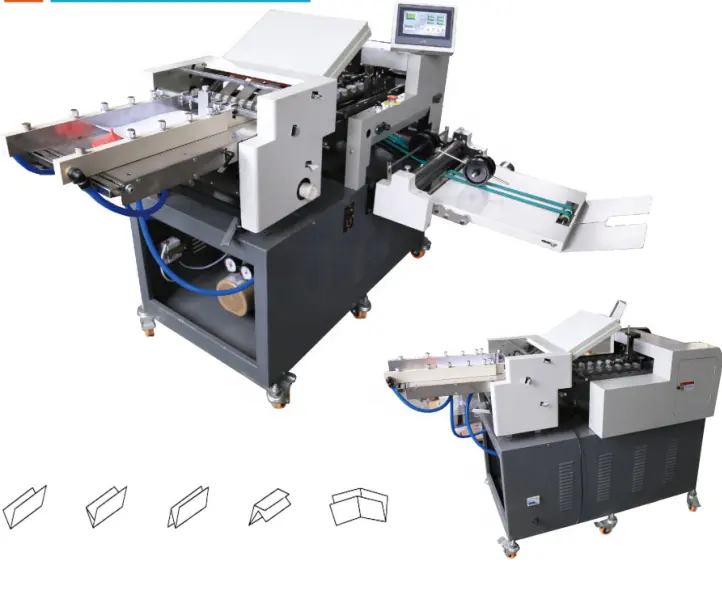 التلقائي عالية السرعة A3 الصليب ماكينة طي الورق ، ملف ورقي آلة