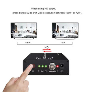 Adaptador convertidor de vídeo 4 en 1 compuesto CVBS AHD TVI CVI a HDMI compatible con Cable BNC a HDMI VGA BNC(CVBS) para cámara/DVR