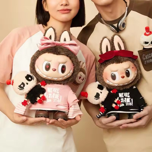 Labubu 38cm Pink Harmonia Plush Doll Valentine's Day Monster Zimomo Blind Box PVC <strong>Toy</strong> with Animal Theme Catch Me if You <strong>Like</strong> Me - Product Image 6