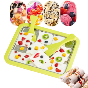 Tự làm tự làm ngay lập tức Ice Cream Maker thân thiện với môi kim loại sữa chua CuộN Tủ đông cấp thực phẩm thép không gỉ Máy cuộn - Product Image 1