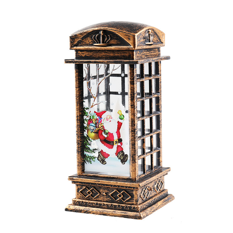 Bronze telephone booth old man