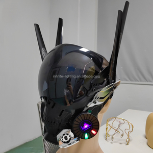 Erkekler için LED ışık gotik Cyber maske ile Cyberpunk kafatası maskesi, Techwear maskesi, cadılar bayramı Cosplay kostüm aksesuarı - Product Image 4