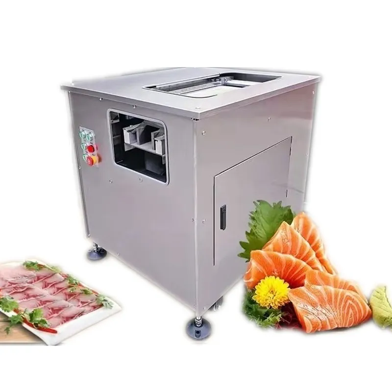 Máquina para hacer carne de pescado, herramienta totalmente automática de alta eficiencia para lanzamiento de calamar sashimi
