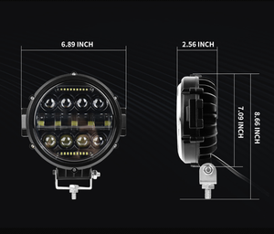 2020รอบ69W รถจักรยานยนต์ E Mark 7นิ้วไฟ Led ขับรถ DRL - Product Image 6