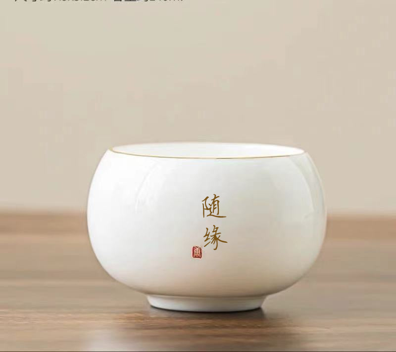 Zen meditation cup-gold-painted-as per fate