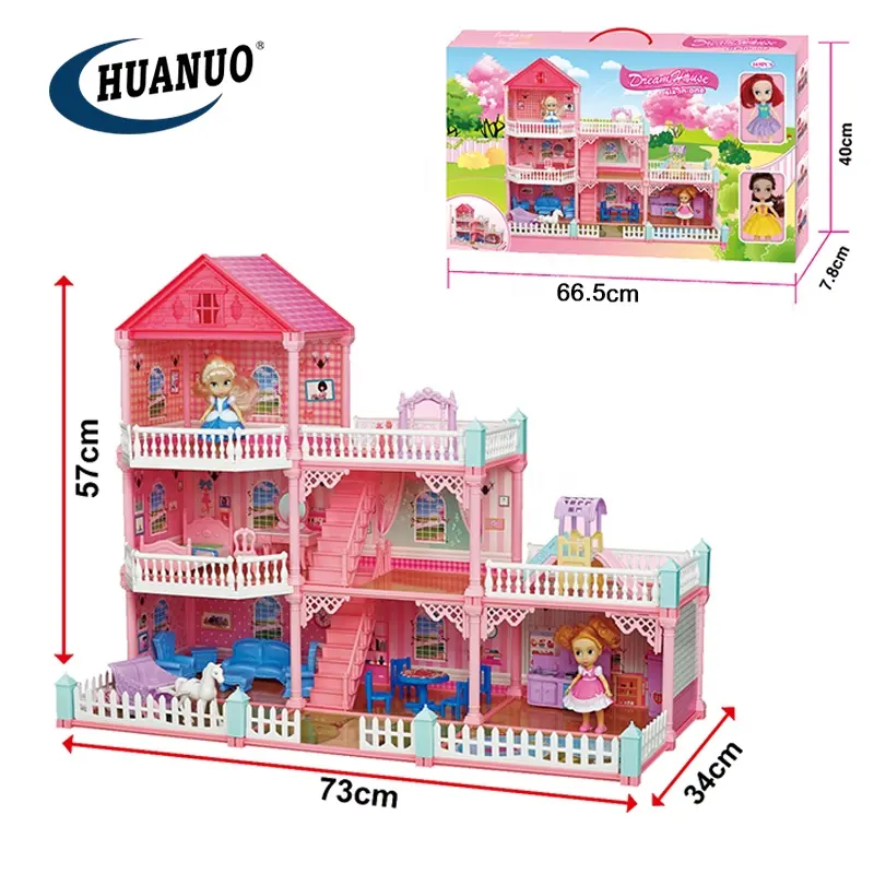 Kids Dream house giocattoli per ragazze fai da te fai finta di giocare casa delle bambole mobili toy house