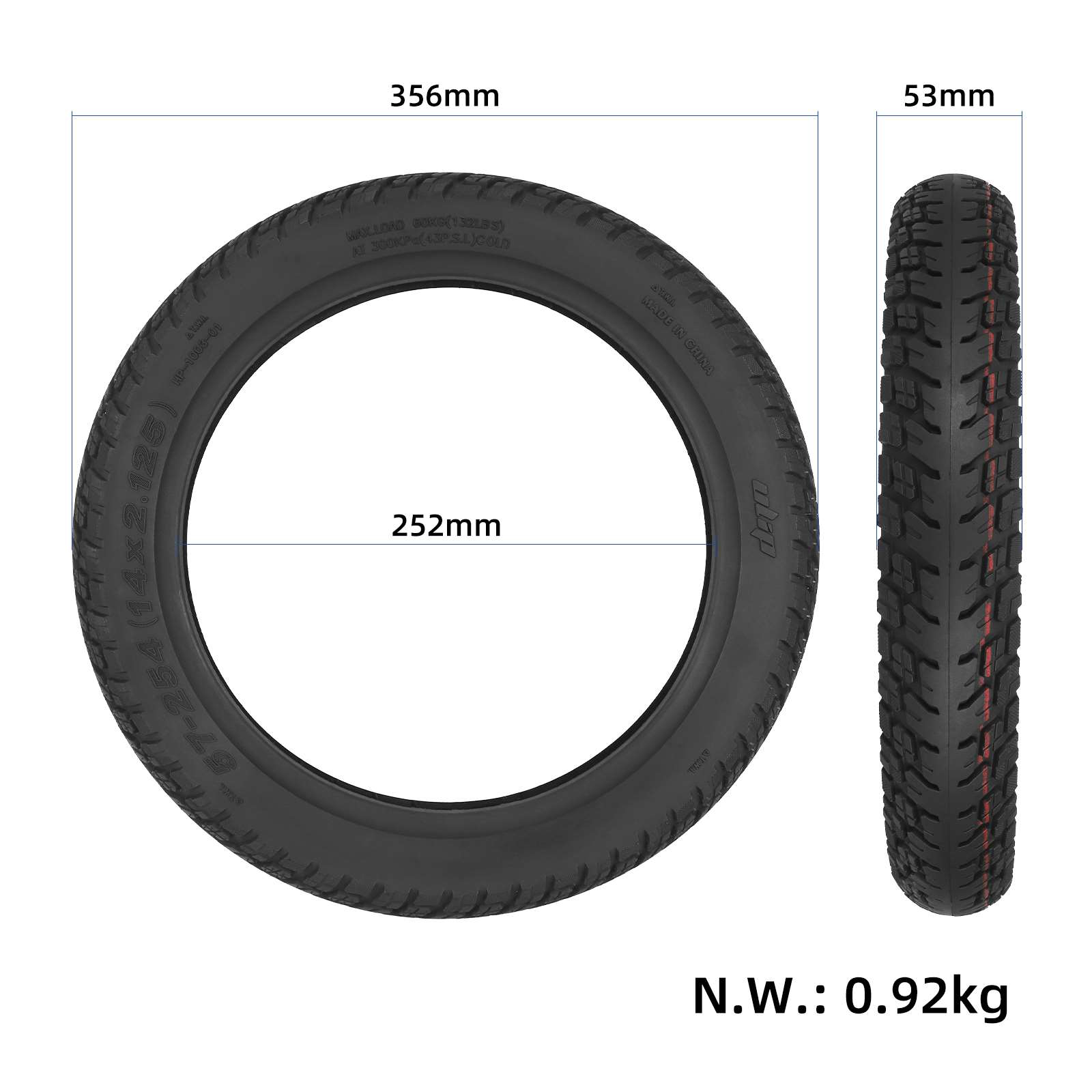 14*2.125(57-254) Ulip Tubeless tire3497.00