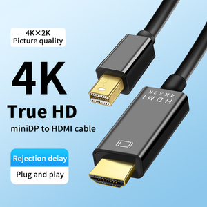 INI DP-cable de conexión para monitor de ordenador, convertidor isplay ORT a HDMI de 4K, minidp - Product Image 3