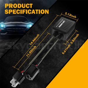 ตัวถอดรหัสไฟหน้ารถ LED,ปราศจากข้อผิดพลาดรหัส H4 H13 H15 9004 9007ตัวถอดรหัส Canbus LED เหมาะสำหรับรถส่วนใหญ่ - Product Image 4